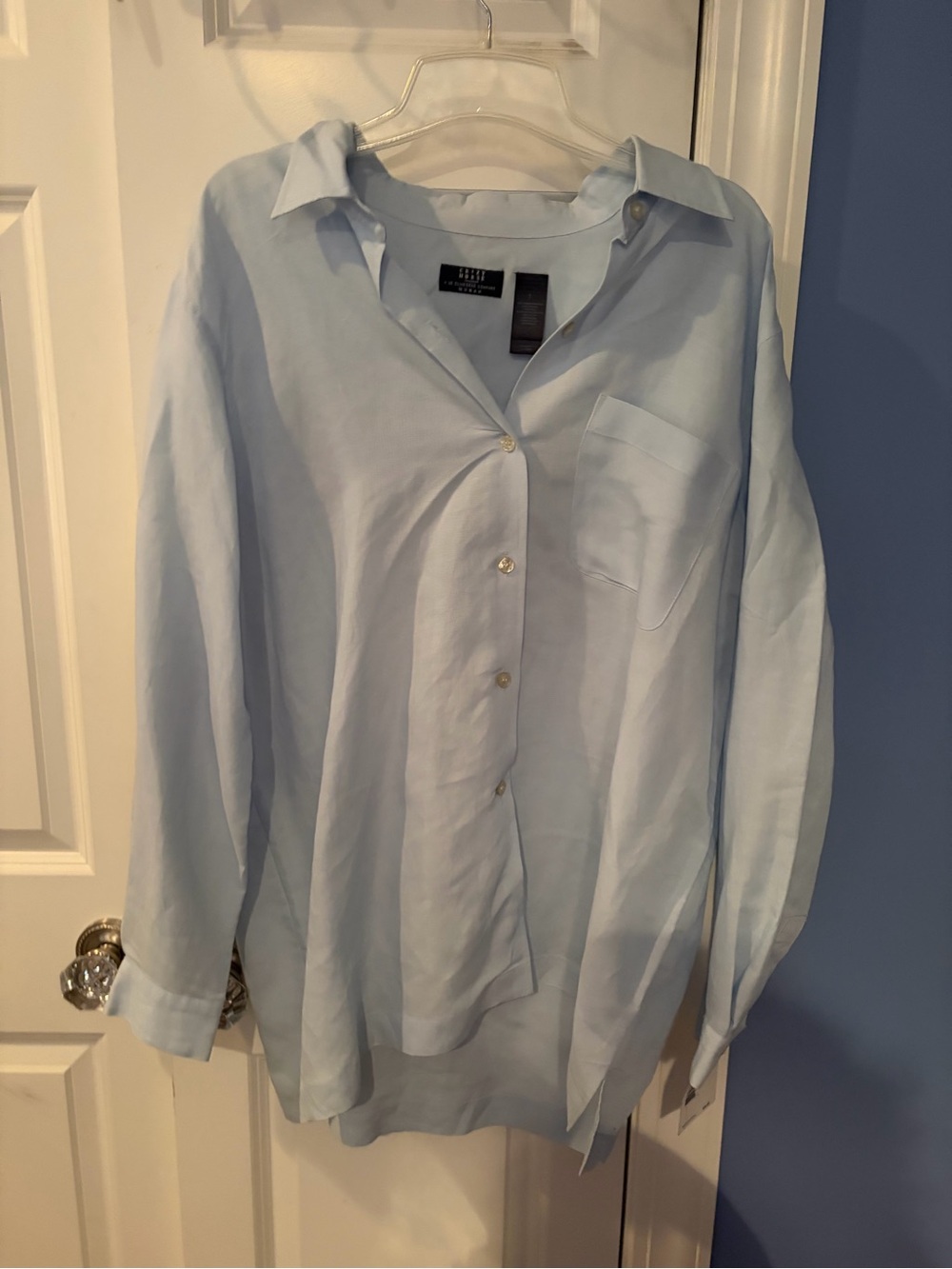 Crazy Horse by Liz Claiborne Light Blue Casual Button-Down Shirt